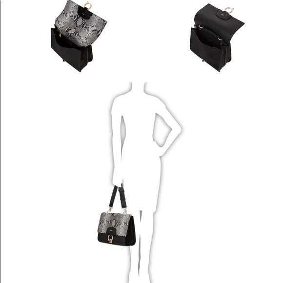 FURLA Reversible Scoop Snake Print Shoulder Bag - Picture 2 of 6